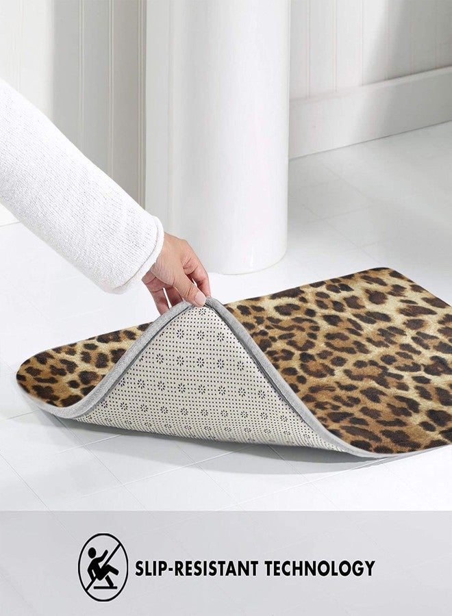 Funacola Leopard Cheetah Print Bathroom Rugs Soft Bath Mat Non Slip Absorbent Indoor Floor Rug Kitchen Mats for Home Bedroom Decor, 31.5x19.5 Inches - Image 5